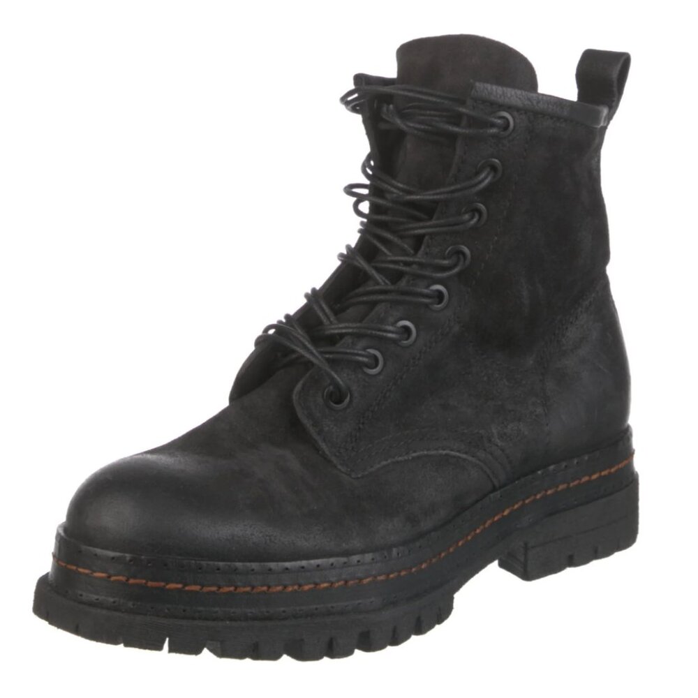 A.S. 98 Lennie Johnnies Black Suede Leather Combat Boots size 6.5 / 36